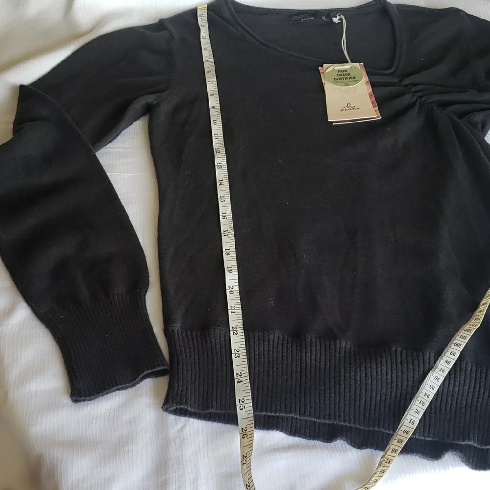 Prana 100% Organic Cotton Charcoal Knit Top,zise Xl. - Picture 7 of 10